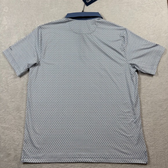 Walter Hagen Performance 11 Polo Shirt Mens Large Diamond Foulard White Golf - Picture 5 of 6